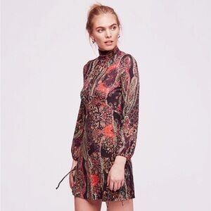 Free People All Dolled Up Floral Long Sleeve Dress